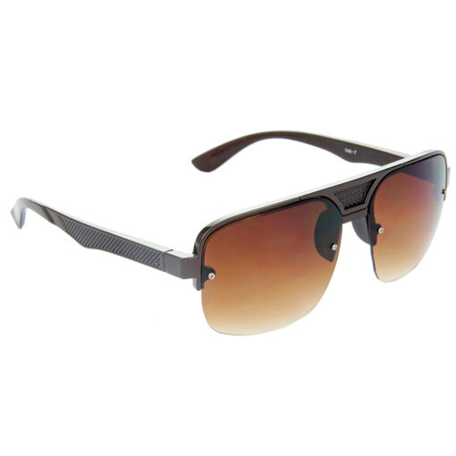 Hrinkar Gradient & UV Protection Elegant Brown Rectangular Goggles For Men & Women - HRS260
