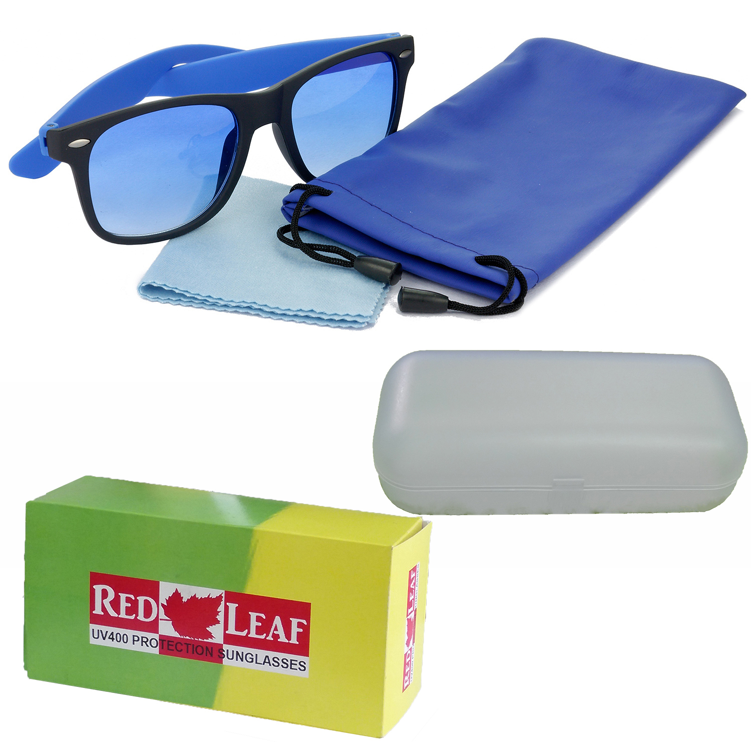 Hrinkar Gradient & UV Protection Elegant Blue Rectangular Sunglasses For Men & Women - HRS27 - Image 4