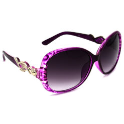 Hrinkar Gradient & UV Protection Elegant Grey Over-sized Goggles For Women - HRS306-PRPL