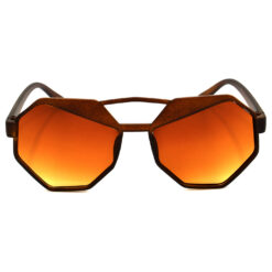 Alternative view of Hrinkar Gradient & UV Protection Classy Brown Round Sunglasses For Men & Women - HRS307-BWN