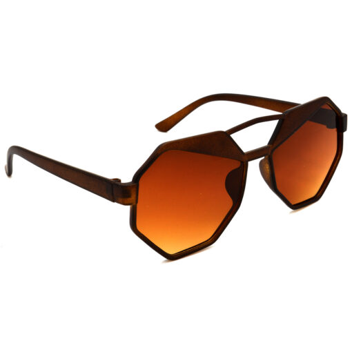 Hrinkar Gradient & UV Protection Classy Brown Round Sunglasses For Men & Women - HRS307-BWN