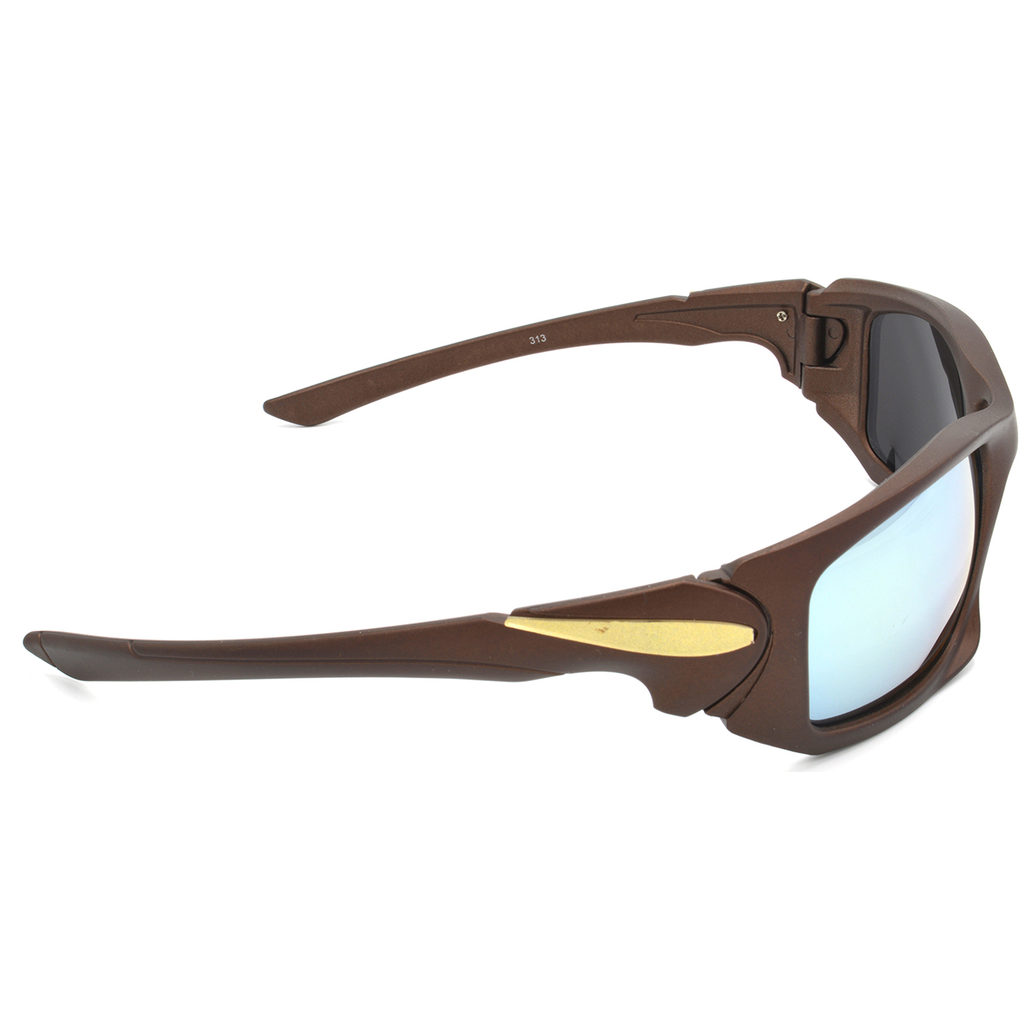 Hrinkar Mirrored & UV Protection Modish Silver Sports Shades For Men - HRS313-BWN-GLD - Image 3