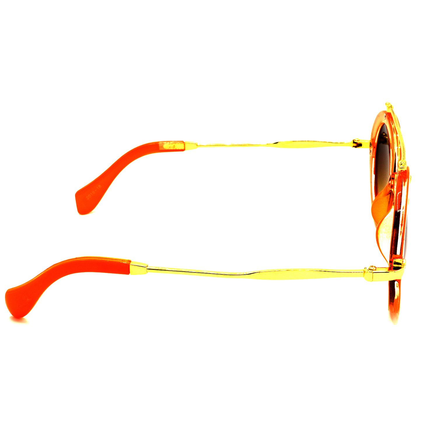 Hrinkar Gradient & UV Protection Trendy Brown Round Goggles For Men & Women - HRS315-ORNG - Image 3