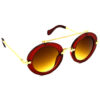 Hrinkar Gradient & UV Protection Classy Brown Round Shades For Men & Women - HRS315-RD