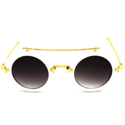 Alternative view of Hrinkar Gradient & UV Protection Stylish Grey Round Sunglasses For Men & Women - HRS315-WT