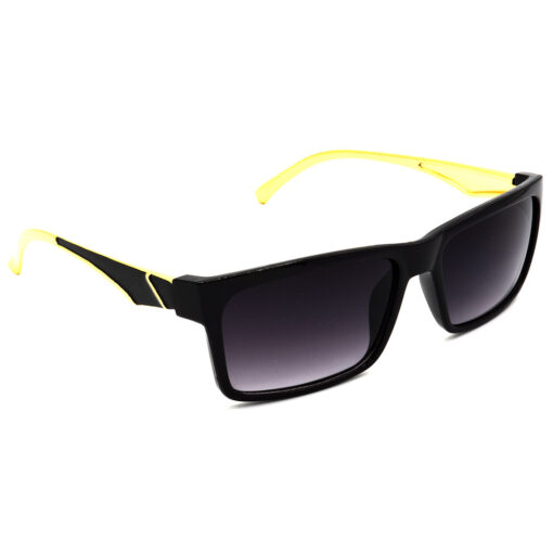 Hrinkar Gradient & UV Protection Elegant Grey Rectangular Shades For Men & Women - HRS317-BK