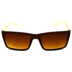 Alternative view of Hrinkar Gradient & UV Protection Trendy Brown Rectangular Sunglasses For Men & Women - HRS317-BWN