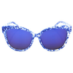 Alternative view of Hrinkar Mirrored & UV Protection Stylish Blue Round Shades For Women - HRS321-WT-BU-BU