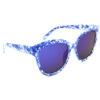 Hrinkar Mirrored & UV Protection Stylish Blue Round Shades For Women - HRS321-WT-BU-BU