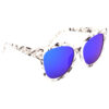 Hrinkar Mirrored & UV Protection Modish Blue Round Sunglasses For Women - HRS321-WT-BWN-BU