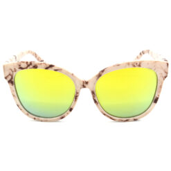 Alternative view of Hrinkar Mirrored & UV Protection Elegant Silver Round Goggles For Women - HRS321-WT-BWN-GLD