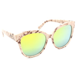 Hrinkar Mirrored & UV Protection Elegant Silver Round Goggles For Women - HRS321-WT-BWN-GLD