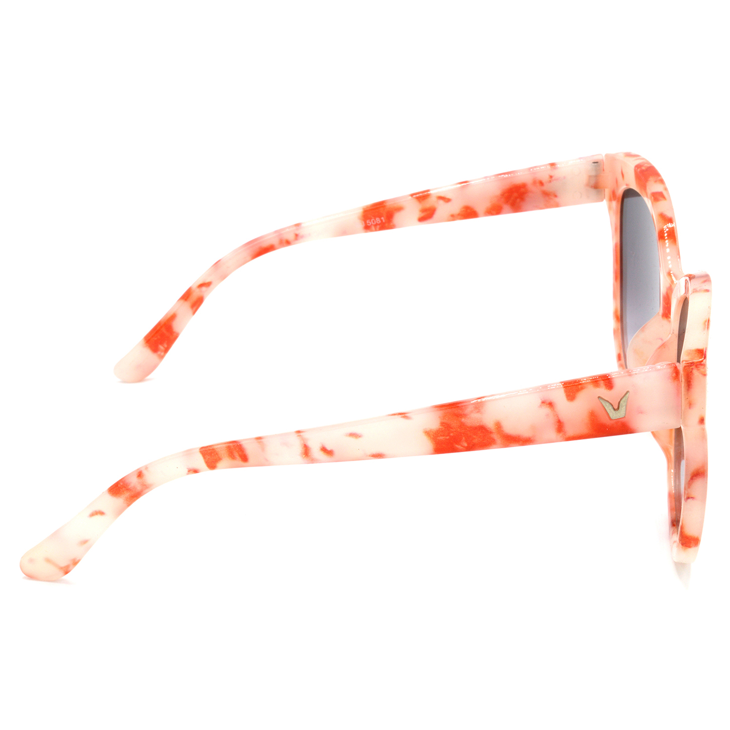 Hrinkar Gradient & UV Protection Trendy Grey Round Shades For Women - HRS321-WT-ORG-GRY - Image 3