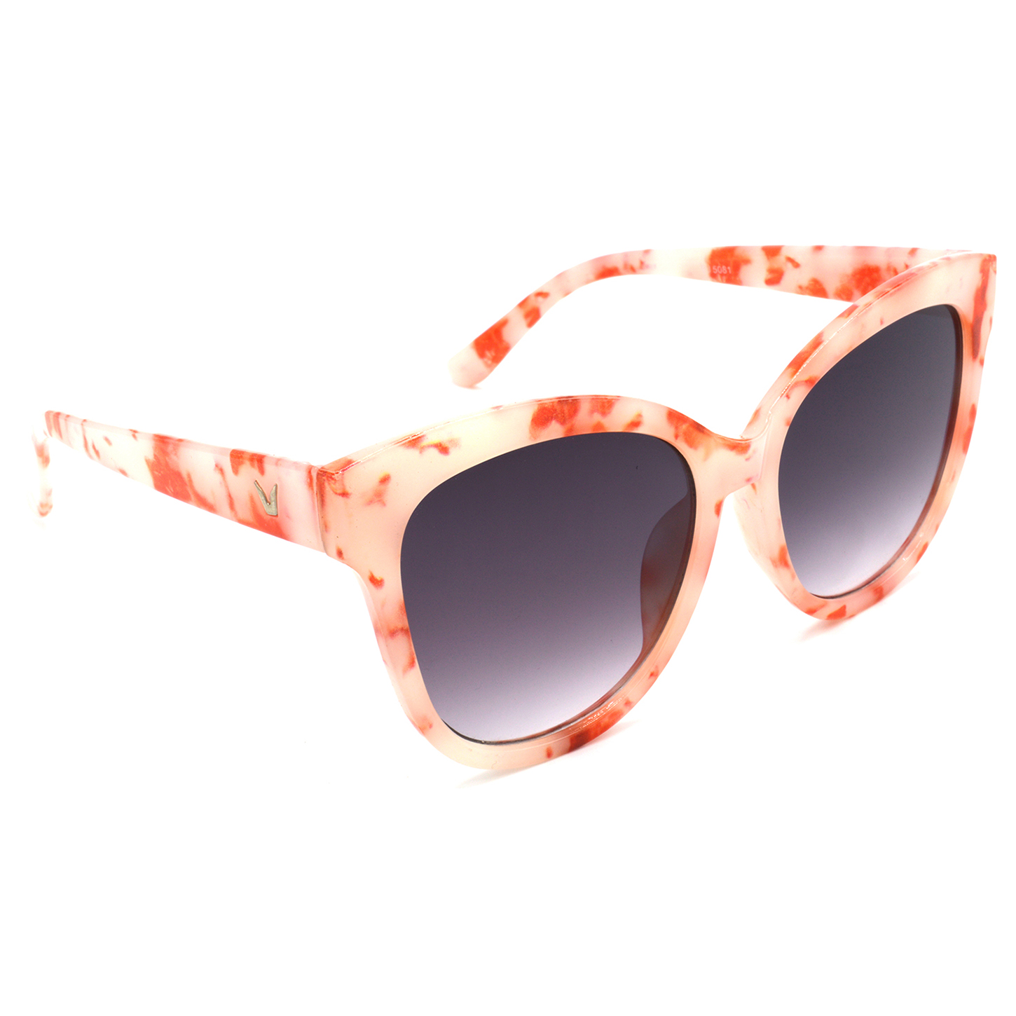 Hrinkar Gradient & UV Protection Trendy Grey Round Shades For Women - HRS321-WT-ORG-GRY