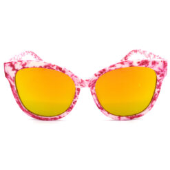 Alternative view of Hrinkar Mirrored & UV Protection Classy Golden Round Sunglasses For Women - HRS321-WT-RD-GLD