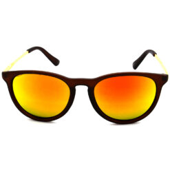 Alternative view of Hrinkar Mirrored & UV Protection Modish Golden Round Shades For Men & Women - HRS324-BWN