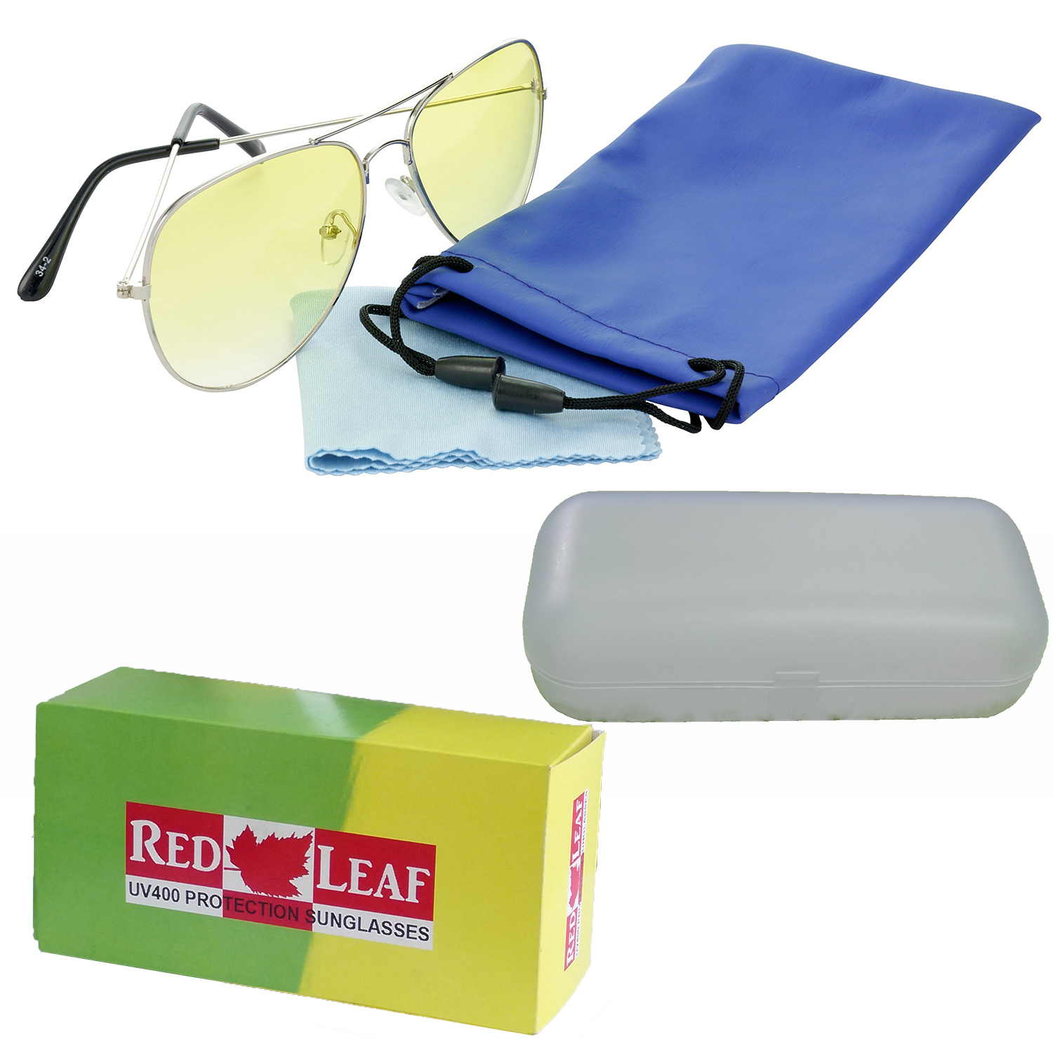 Hrinkar Gradient & UV Protection Modish Yellow Pilot Sunglasses For Men - HRS38 - Image 4