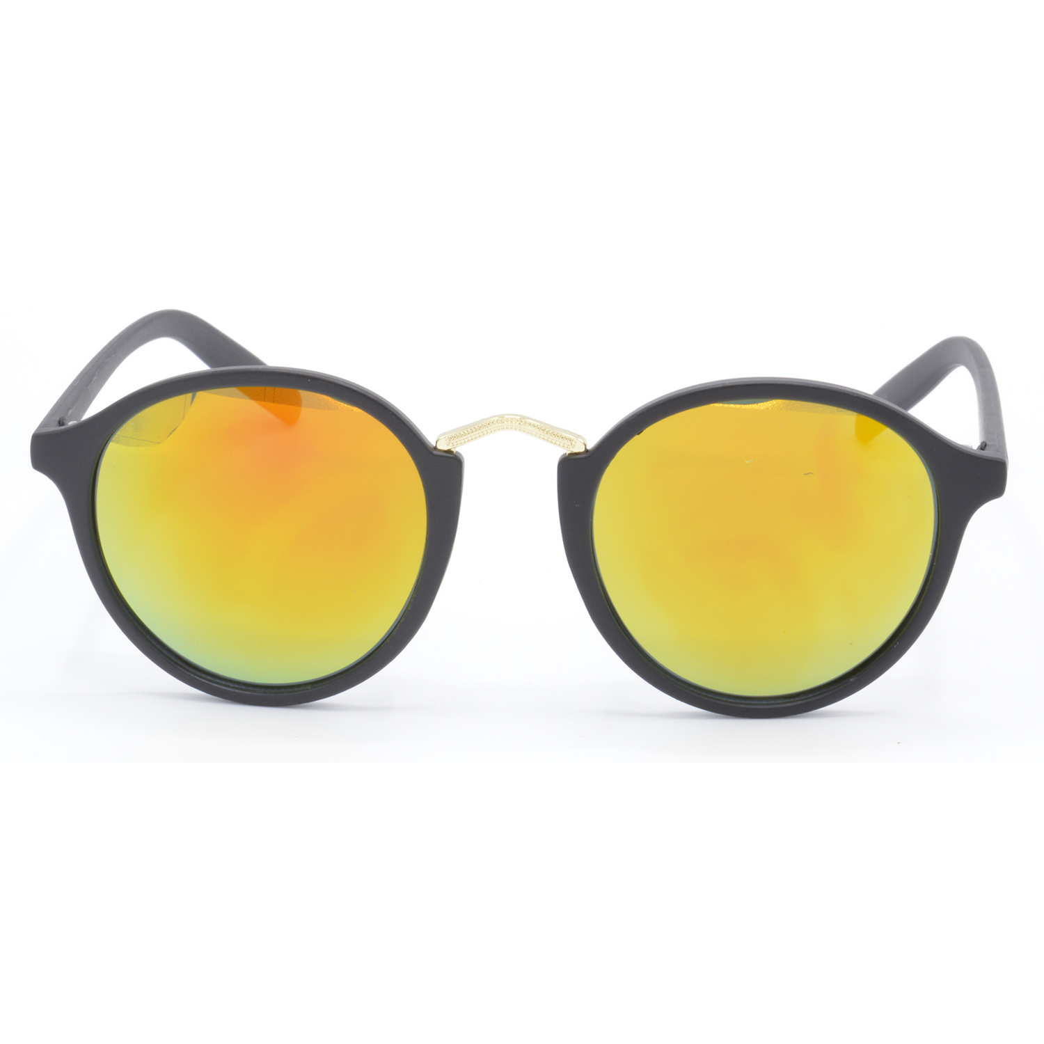 Hrinkar Mirrored & UV Protection Modish Golden Round Shades For Men & Women - HRS408 - Image 2