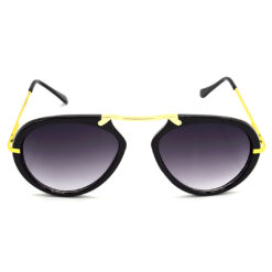 Alternative view of Hrinkar Gradient & UV Protection Elegant Grey Wrap-around Shades For Men & Women - HRS427-BK-GRY