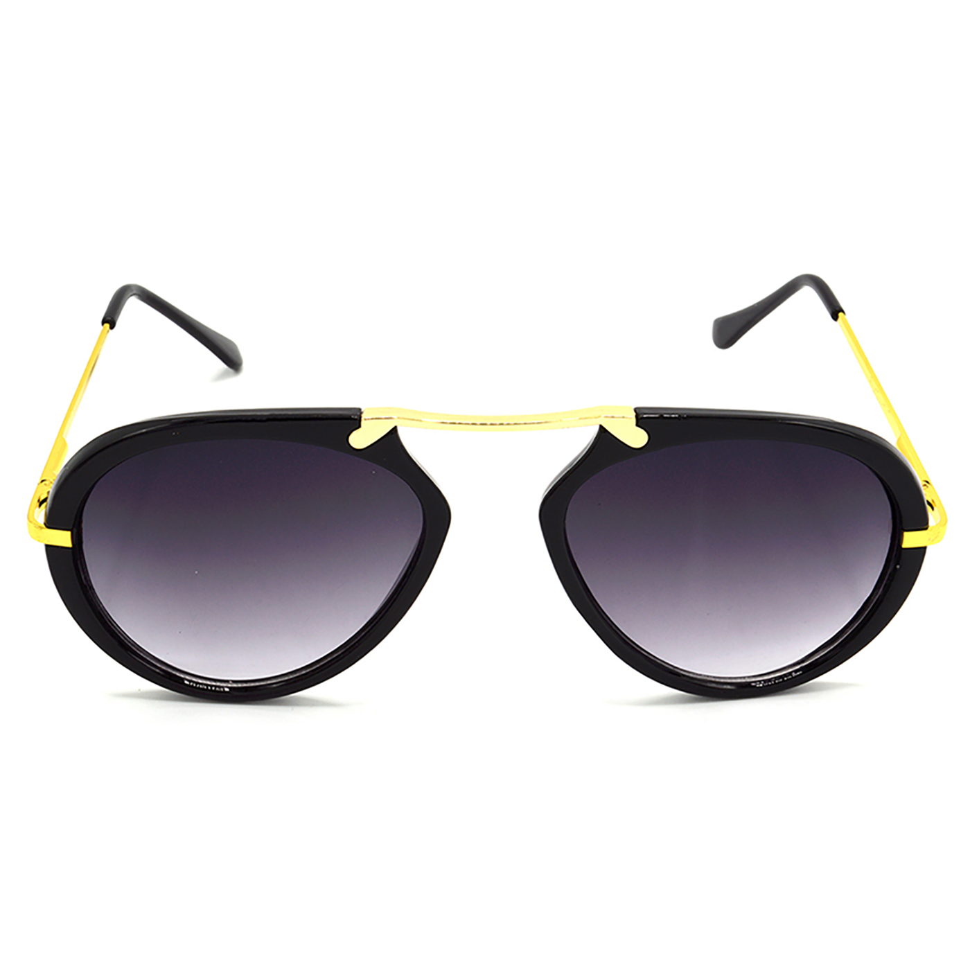 Hrinkar Gradient & UV Protection Elegant Grey Wrap-around Shades For Men & Women - HRS427-BK-GRY - Image 2