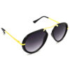 Hrinkar Gradient & UV Protection Elegant Grey Wrap-around Shades For Men & Women - HRS427-BK-GRY