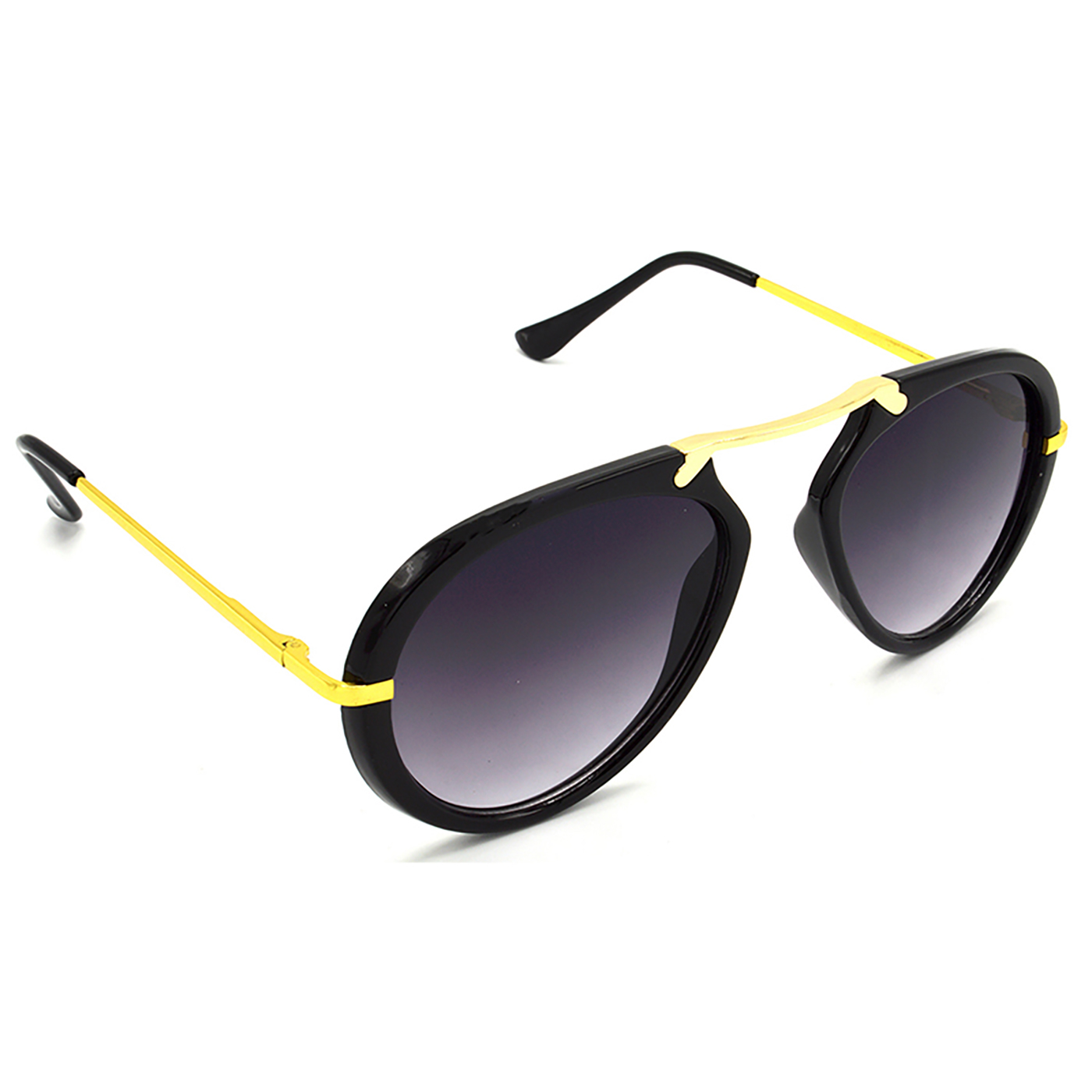 Hrinkar Gradient & UV Protection Elegant Grey Wrap-around Shades For Men & Women - HRS427-BK-GRY
