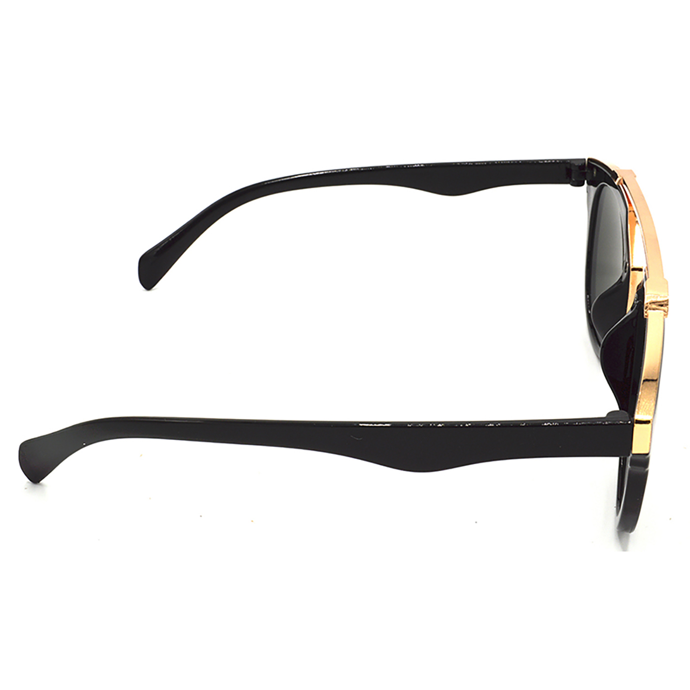 Hrinkar Mirrored & UV Protection Trendy Golden Wrap-around Sunglasses For Men & Women - HRS428-BK-GLD - Image 3