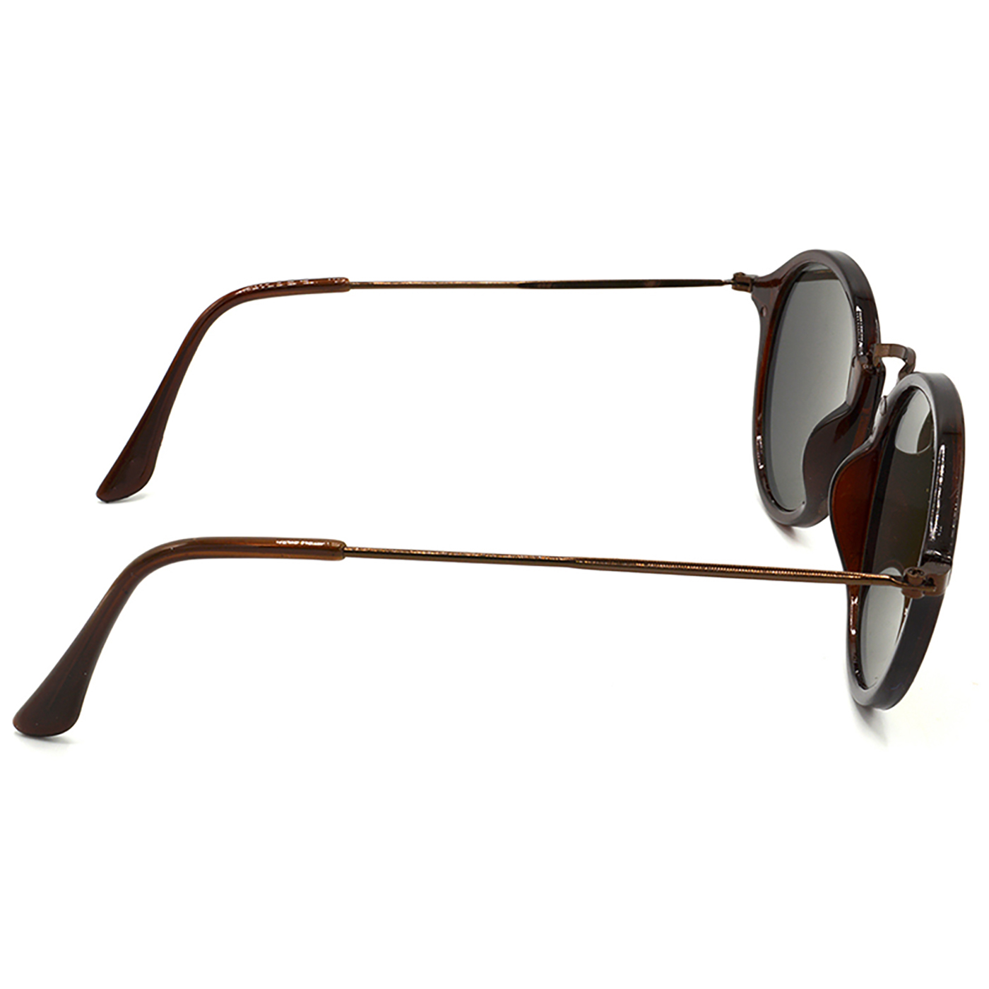 Hrinkar Mirrored & UV Protection Elegant Golden Round Goggles For Men & Women - HRS429-BWN-GLD - Image 3