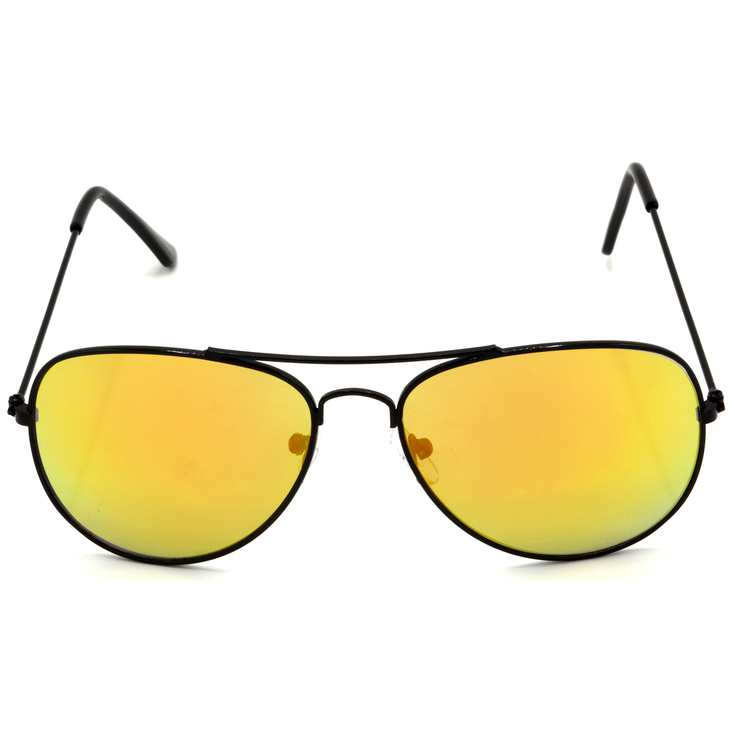 Hrinkar Mirrored & UV Protection Classy Golden Pilot Sunglasses For Men & Women - HRS432 - Image 2