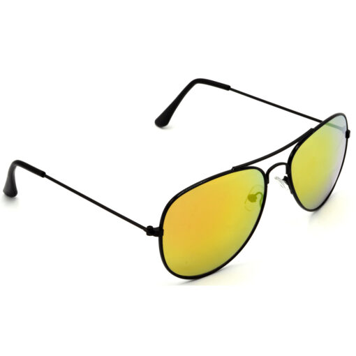 Hrinkar Mirrored & UV Protection Classy Golden Pilot Sunglasses For Men & Women - HRS432