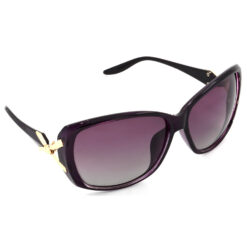 Hrinkar Polarized & UV Protection Elegant Pink Rectangular Sunglasses For Women - HRS436-PRPL-RD