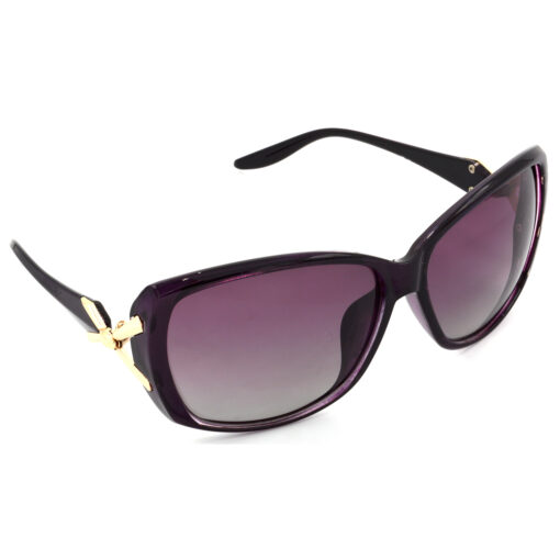 Hrinkar Polarized & UV Protection Elegant Pink Rectangular Sunglasses For Women - HRS436-PRPL-RD