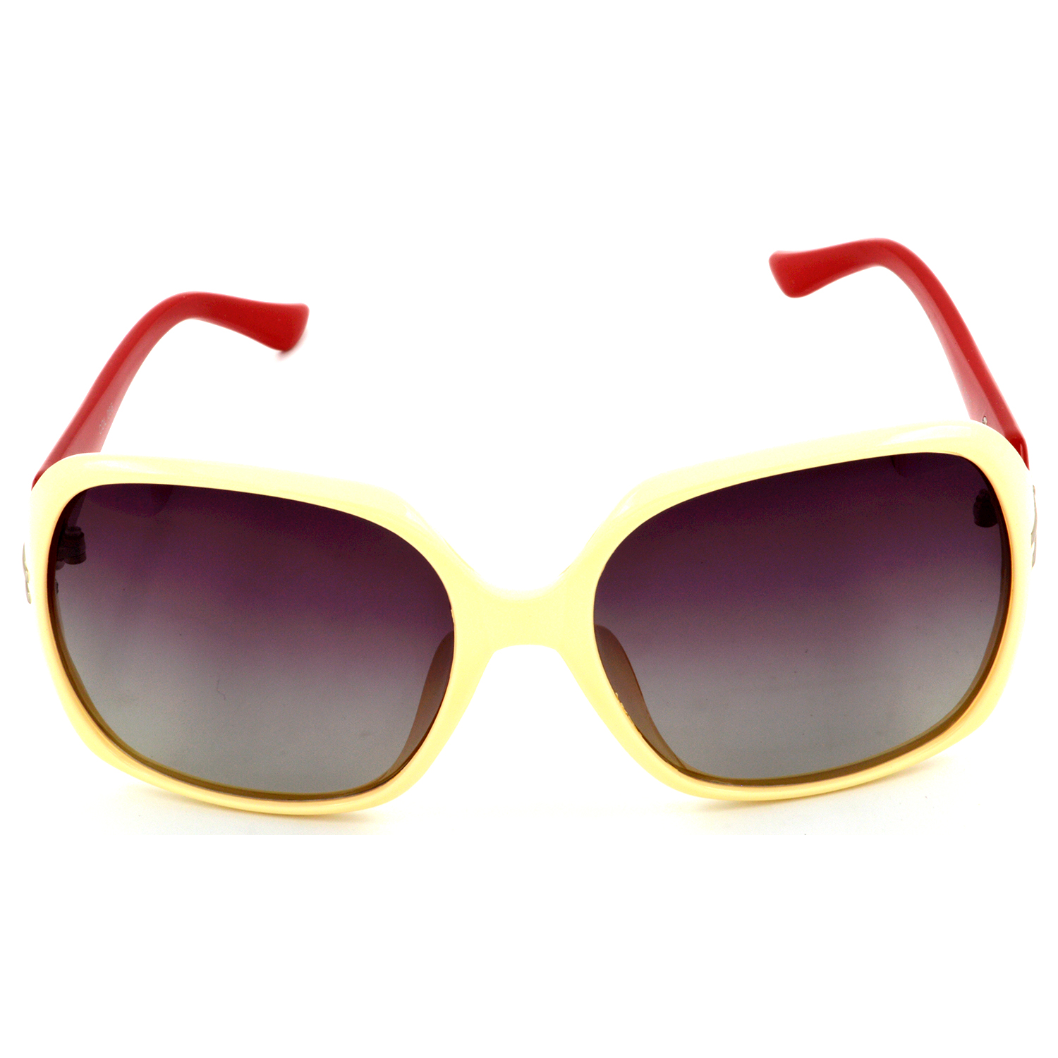 Hrinkar Polarized & UV Protection Stylish Pink Rectangular Sunglasses For Women - HRS437-CRMRD-GRY - Image 2