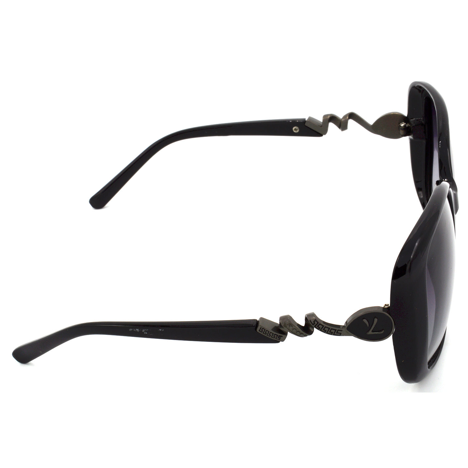 Hrinkar Polarized & UV Protection Elegant Grey Rectangular Shades For Women - HRS438-BK-GRY - Image 3