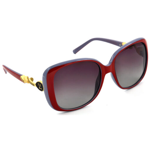 Hrinkar Polarized & UV Protection Stylish Pink Rectangular Shades For Women - HRS438-RD-GRY