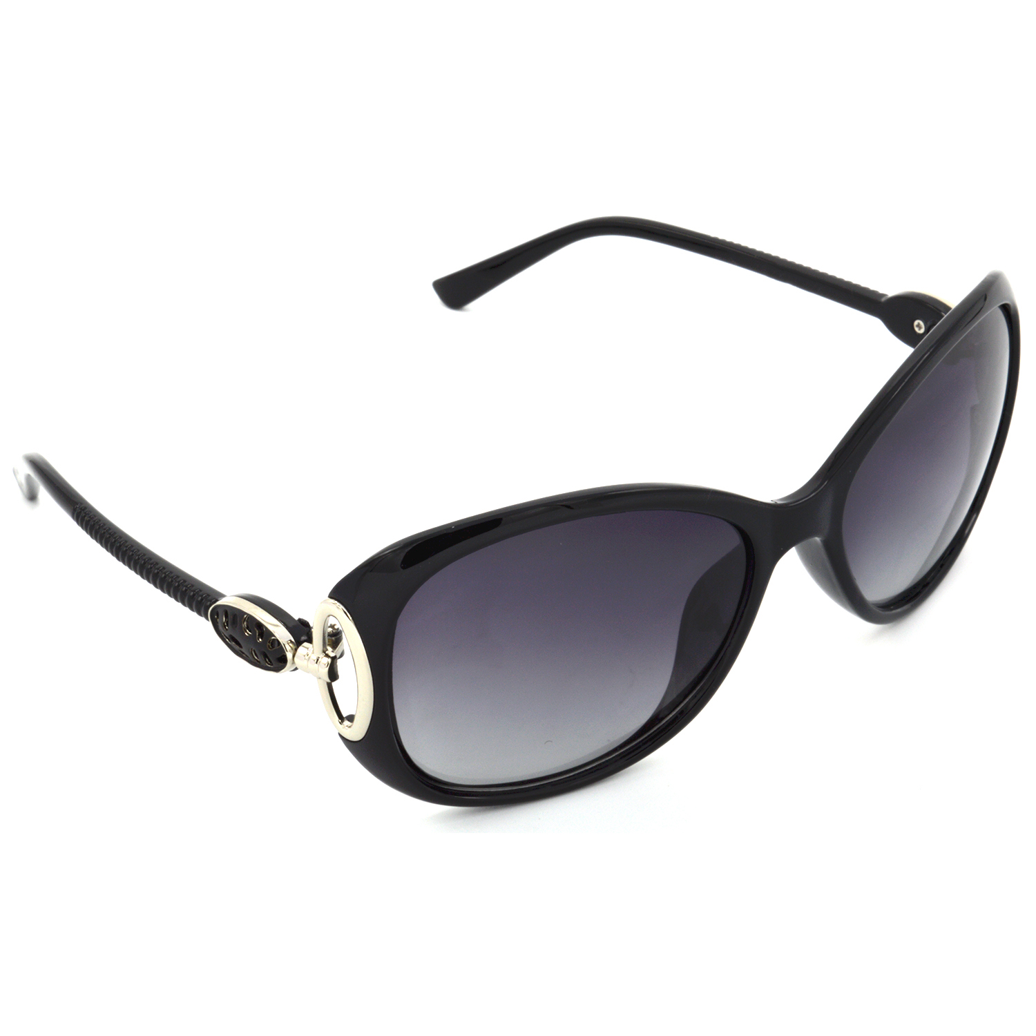 Hrinkar Polarized & UV Protection Elegant Grey Rectangular Goggles For Women - HRS439-BK-GRY