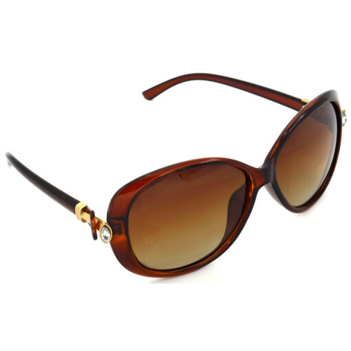 Hrinkar Polarized & UV Protection Stylish Brown Rectangular Goggles For Women - HRS440-BWN-BWN