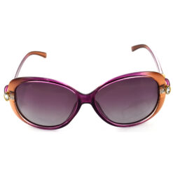 Hrinkar Polarized & UV Protection Elegant Pink Rectangular Sunglasses For Women - HRS440-PRPLBWN-PNK - Image 2