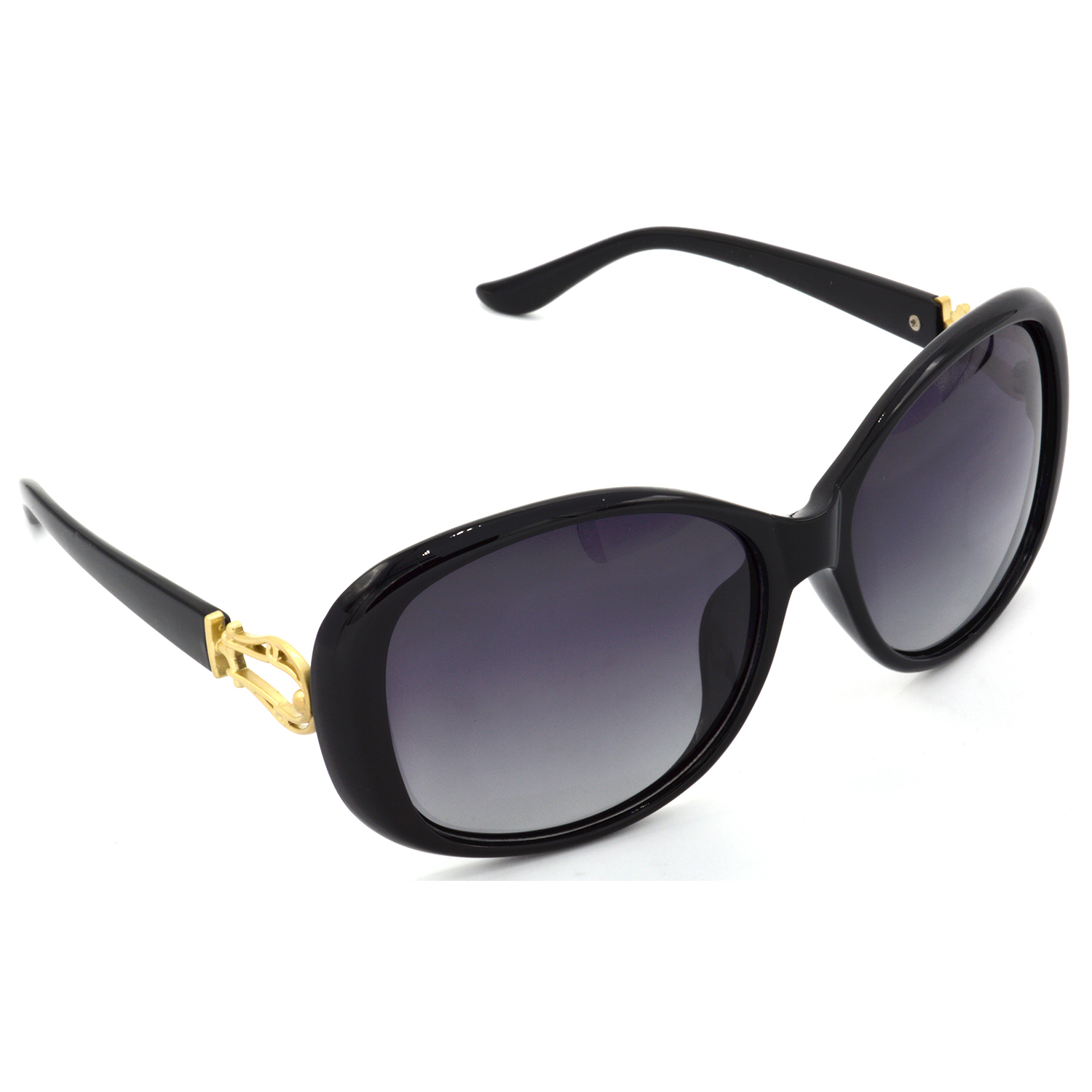 Hrinkar Polarized & UV Protection Classy Grey Rectangular Shades For Women - HRS441-BK-GRY