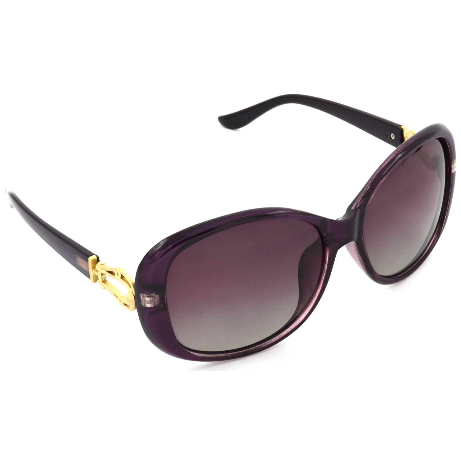 Hrinkar Polarized & UV Protection Stylish Pink Rectangular Sunglasses For Women - HRS441-PRPL-PNK