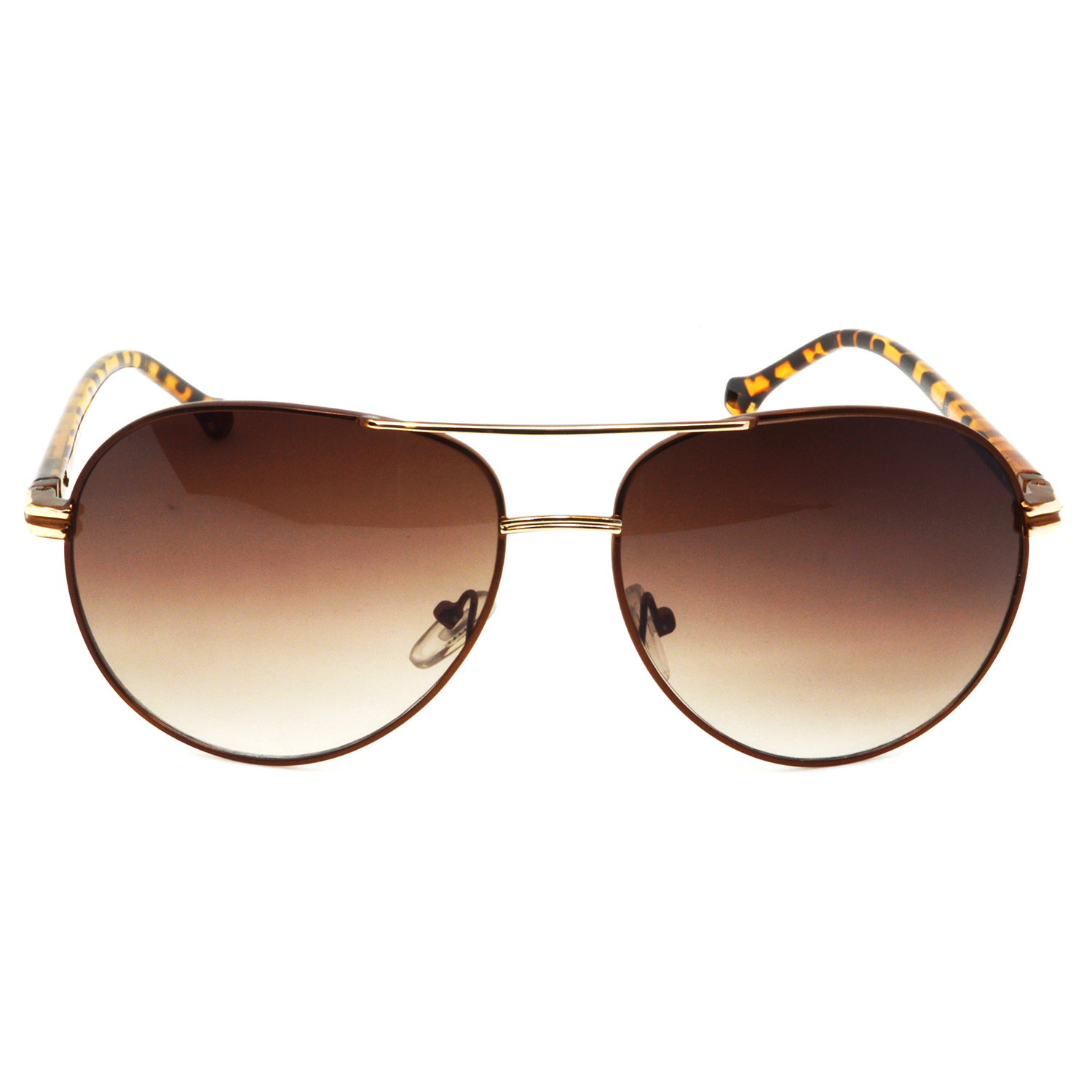 Hrinkar Gradient & UV Protection Classy Brown Pilot Sunglasses For Men & Women - HRS450-BWN-BWN - Image 2