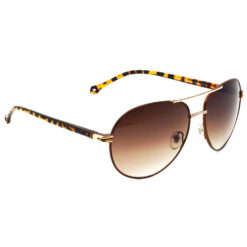 Hrinkar Gradient & UV Protection Classy Brown Pilot Sunglasses For Men & Women - HRS450-BWN-BWN