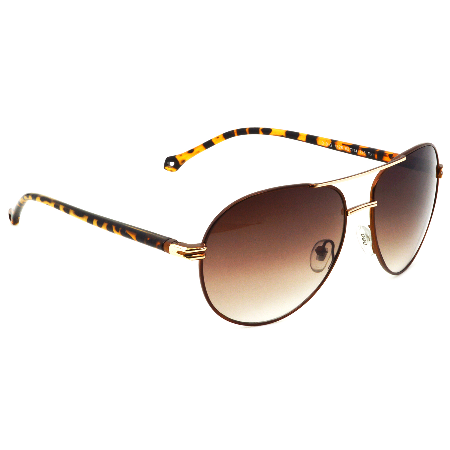 Hrinkar Gradient & UV Protection Classy Brown Pilot Sunglasses For Men & Women - HRS450-BWN-BWN