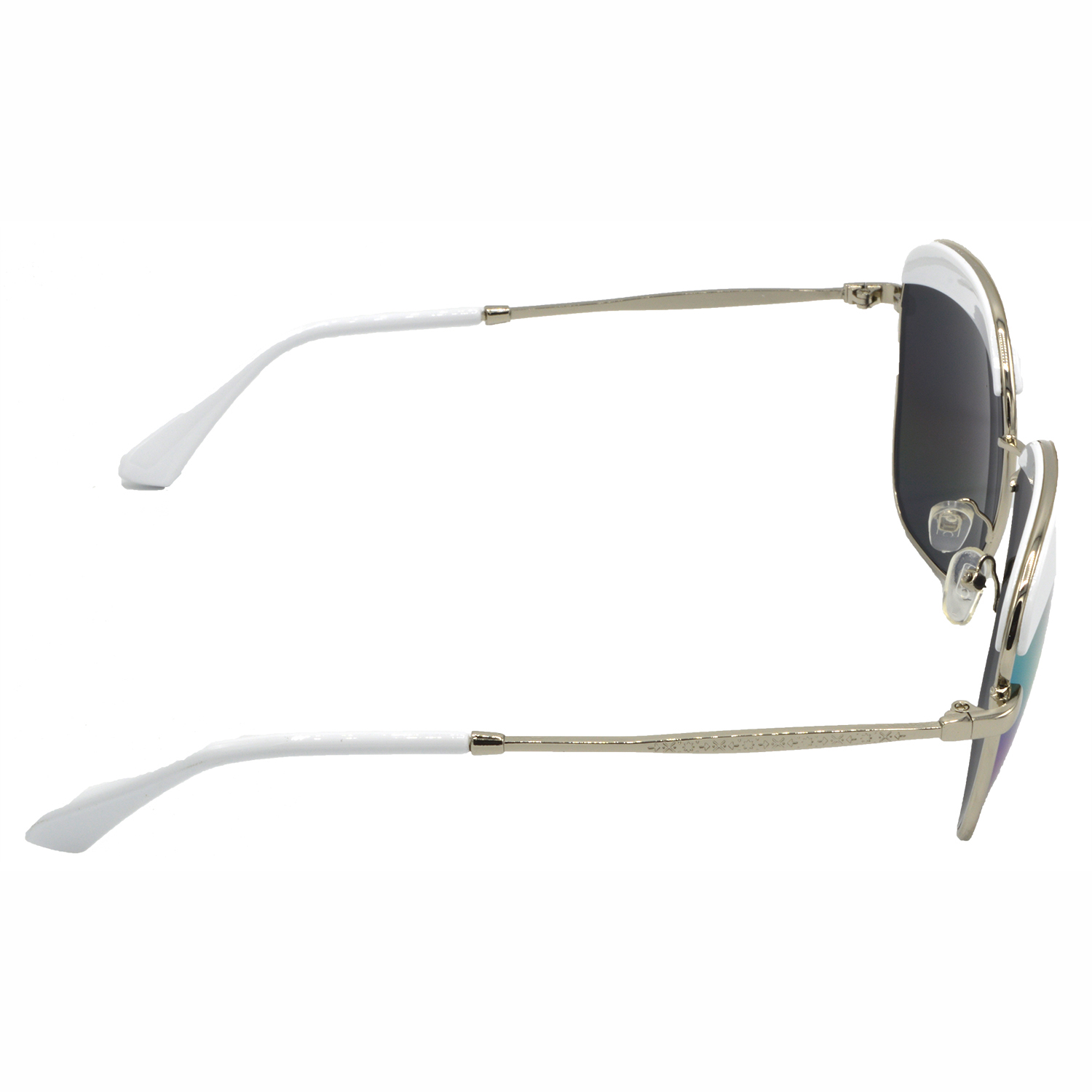 Hrinkar Mirrored & UV Protection Stylish Multicolor Pilot Goggles For Men & Women - HRS460-WT-GRY-MLT - Image 3