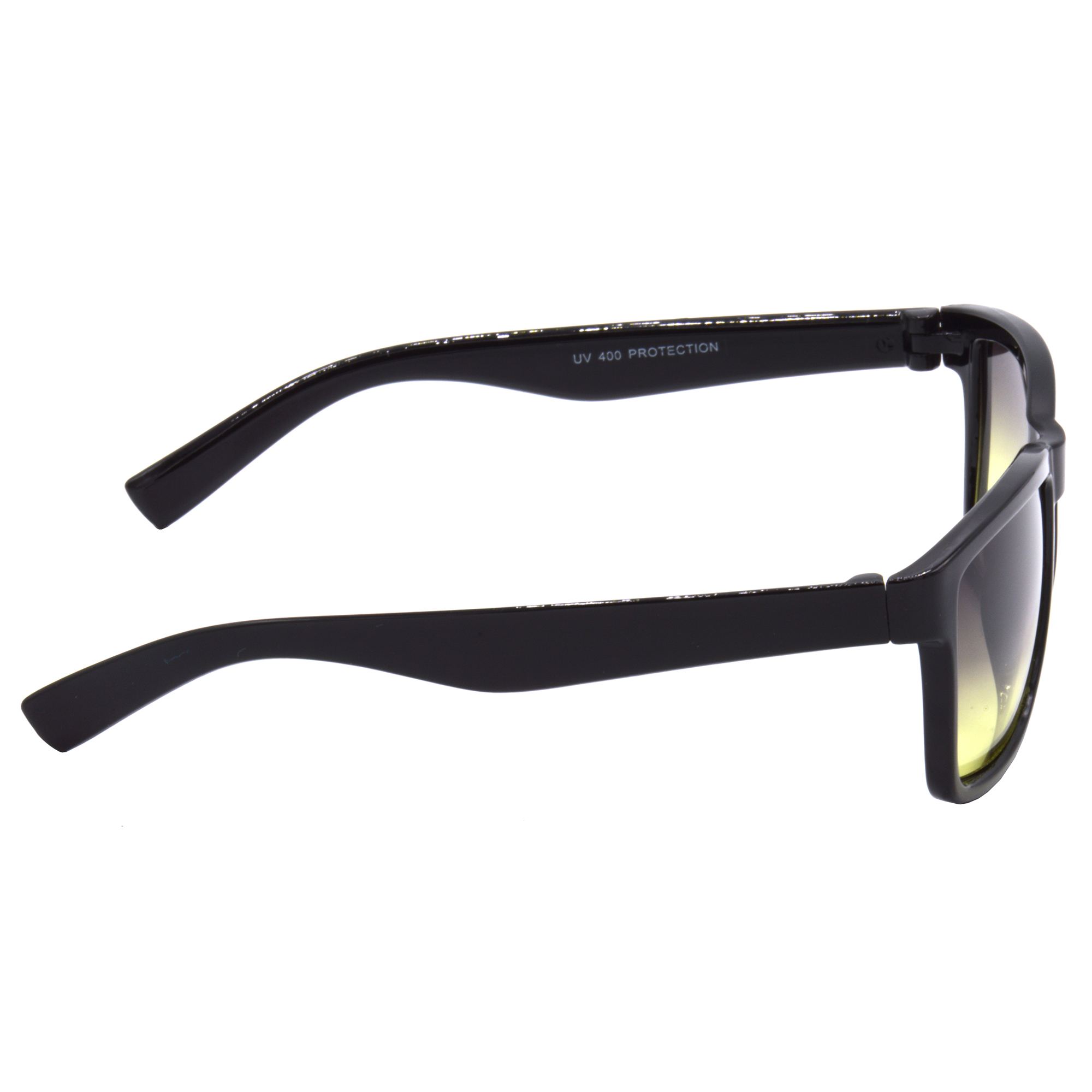 Hrinkar Gradient & UV Protection Trendy Yellow Rectangular Goggles For Men & Women - HRS467-BK-YLW - Image 3