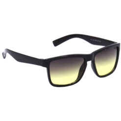 Hrinkar Gradient & UV Protection Trendy Yellow Rectangular Goggles For Men & Women - HRS467-BK-YLW