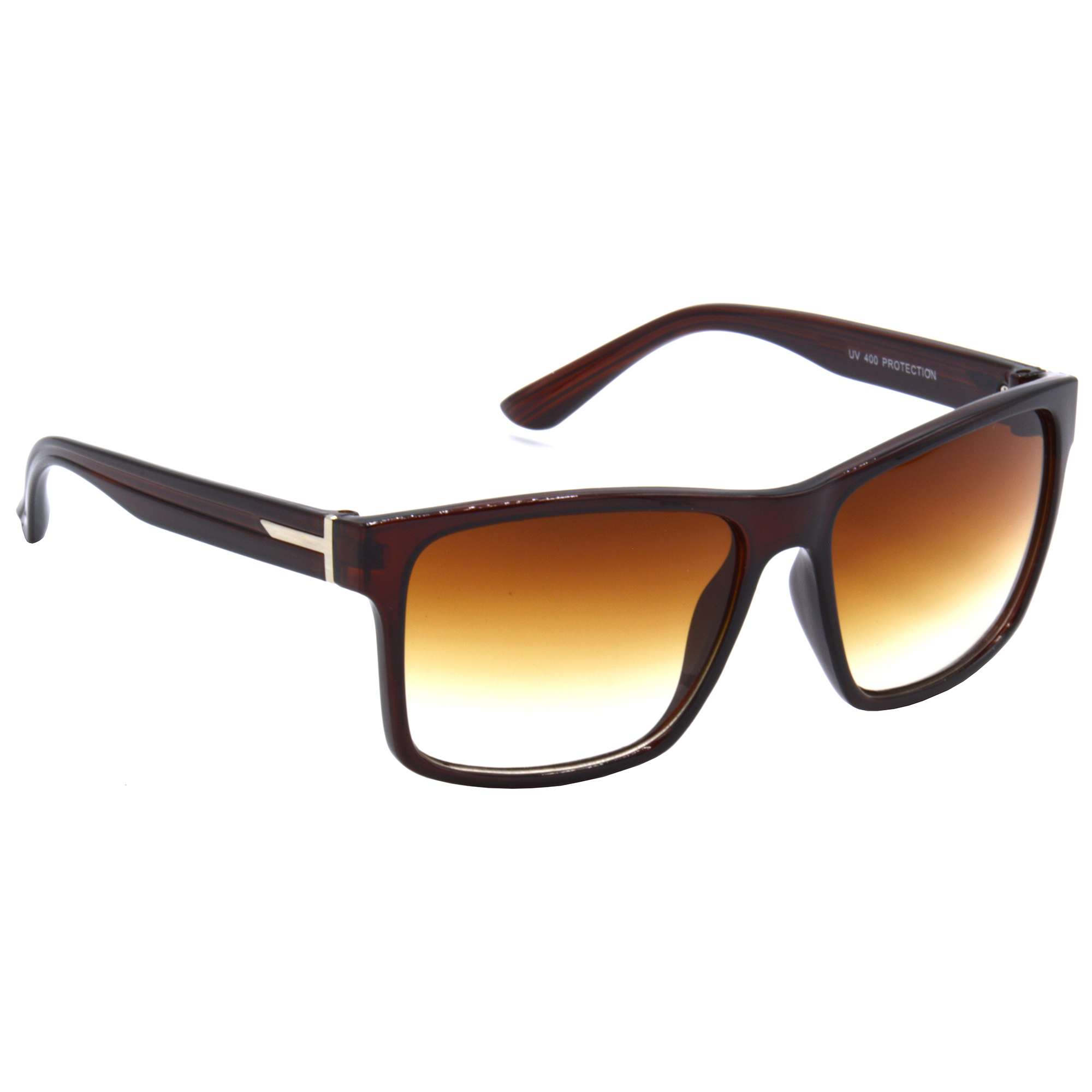 Hrinkar Gradient & UV Protection Modish Brown Rectangular Goggles For Men & Women - HRS468-BWN-BWN