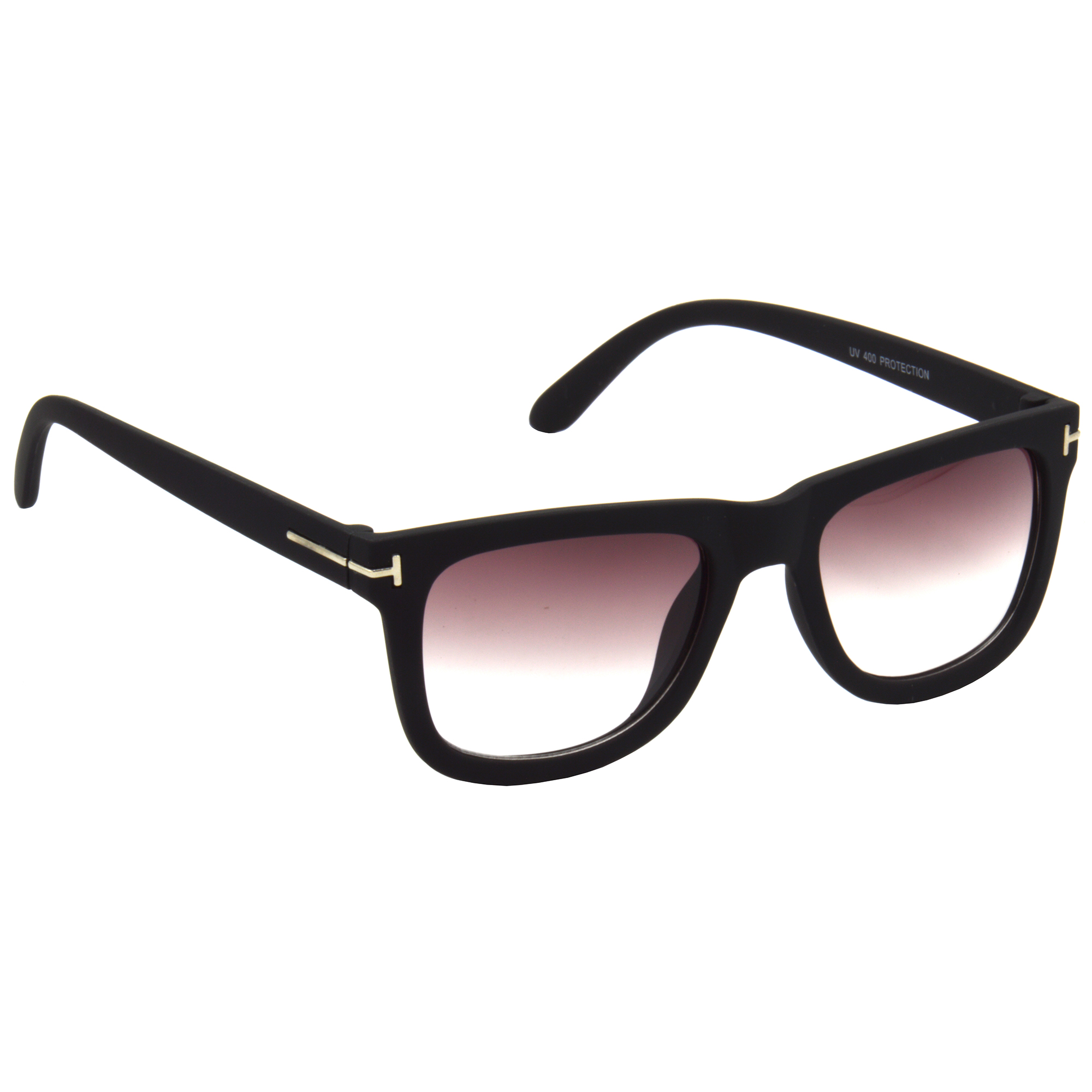 Hrinkar Gradient & UV Protection Elegant Violet Rectangular Shades For Men & Women - HRS469-BK-PNK