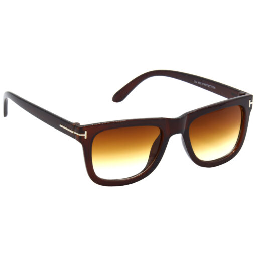 Hrinkar Gradient & UV Protection Classy Brown Rectangular Goggles For Men & Women - HRS469-BWN-BWN