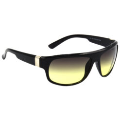 Hrinkar Gradient & UV Protection Stylish Yellow Sports Sunglasses For Men & Women - HRS471-BK-YLW